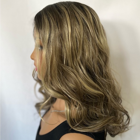 Gorgeous Ombre Toffee Brown Premium Fiber Lace Front Wig 🎁 - Picture 6 of 9